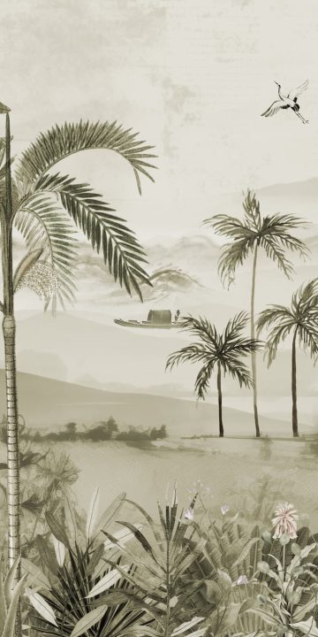 La tendance papier peint panoramique dans les toilettes